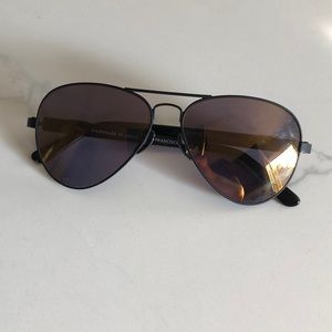 Westward Leaning Black Aviators
